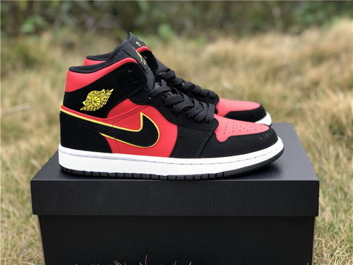 Air Jordan 1 Mid Volt Hot Punch-027