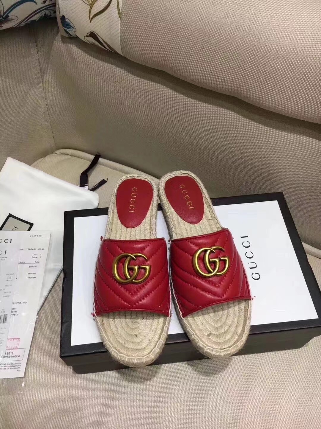 G*u*i slippers women(aaa)-108