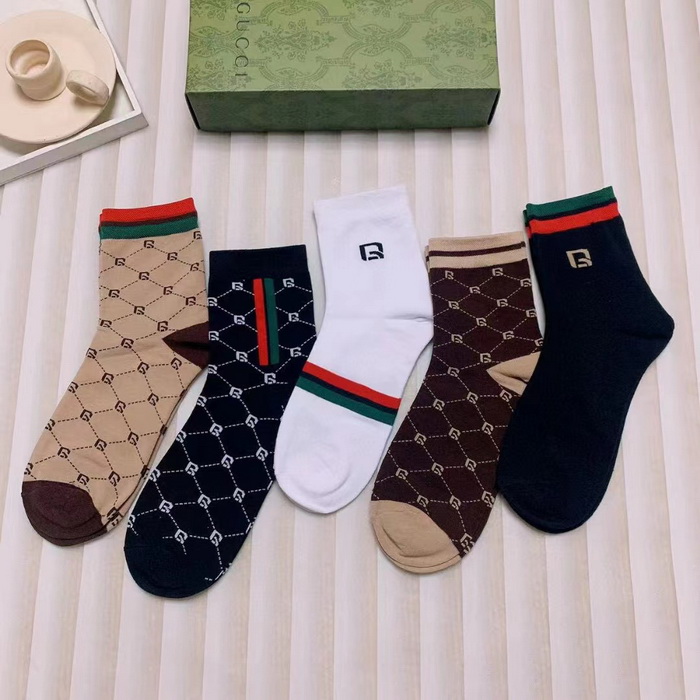 G*u*i socks(5 pairs)-352