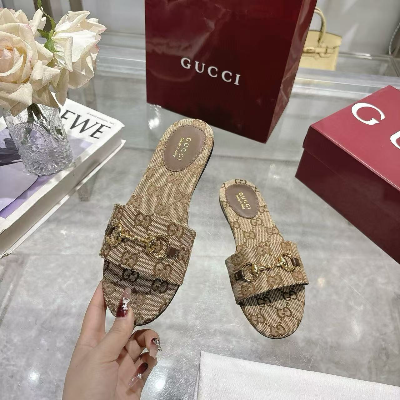 UA Gvc*1 GG Canvas Siaga Slide Sandals