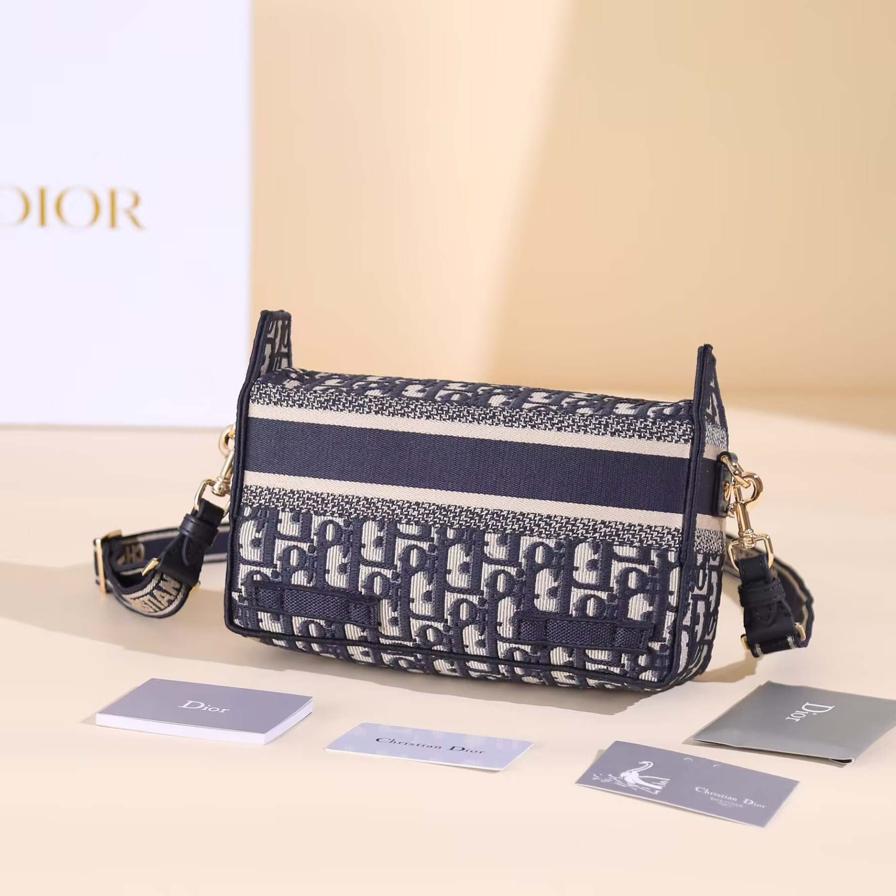 D10r D10rcamp Nano Bag Blue Oblique Embroidery 23x15x8cm