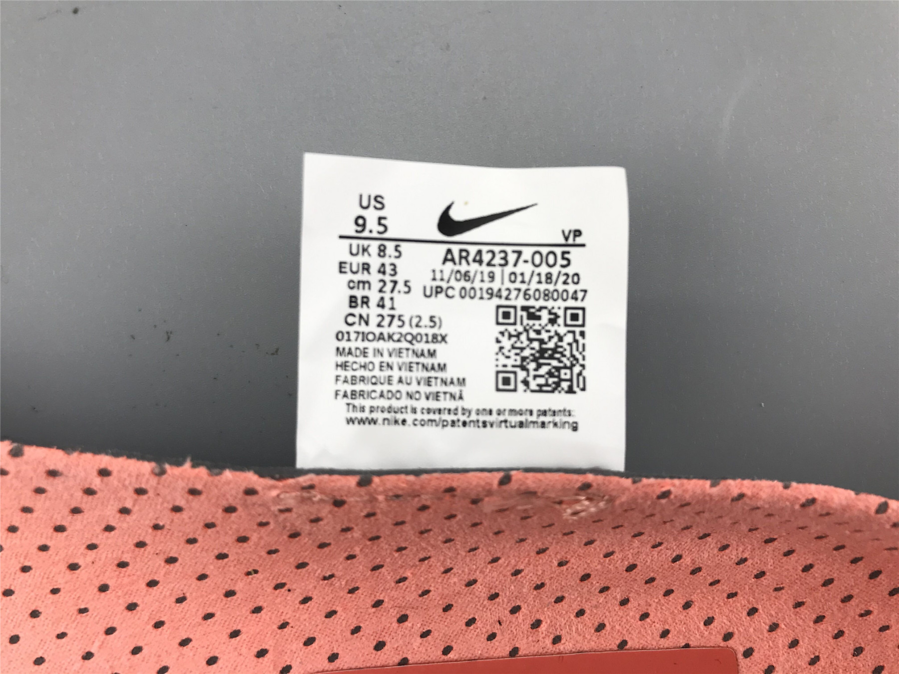 UA NIKE AIR FEAR OF GOD 1 TRIPLE BLACK