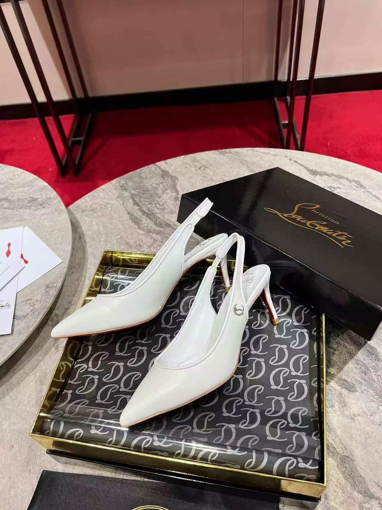 UA Chr1st1an Louboutin Sporty Kate Sling 65mm