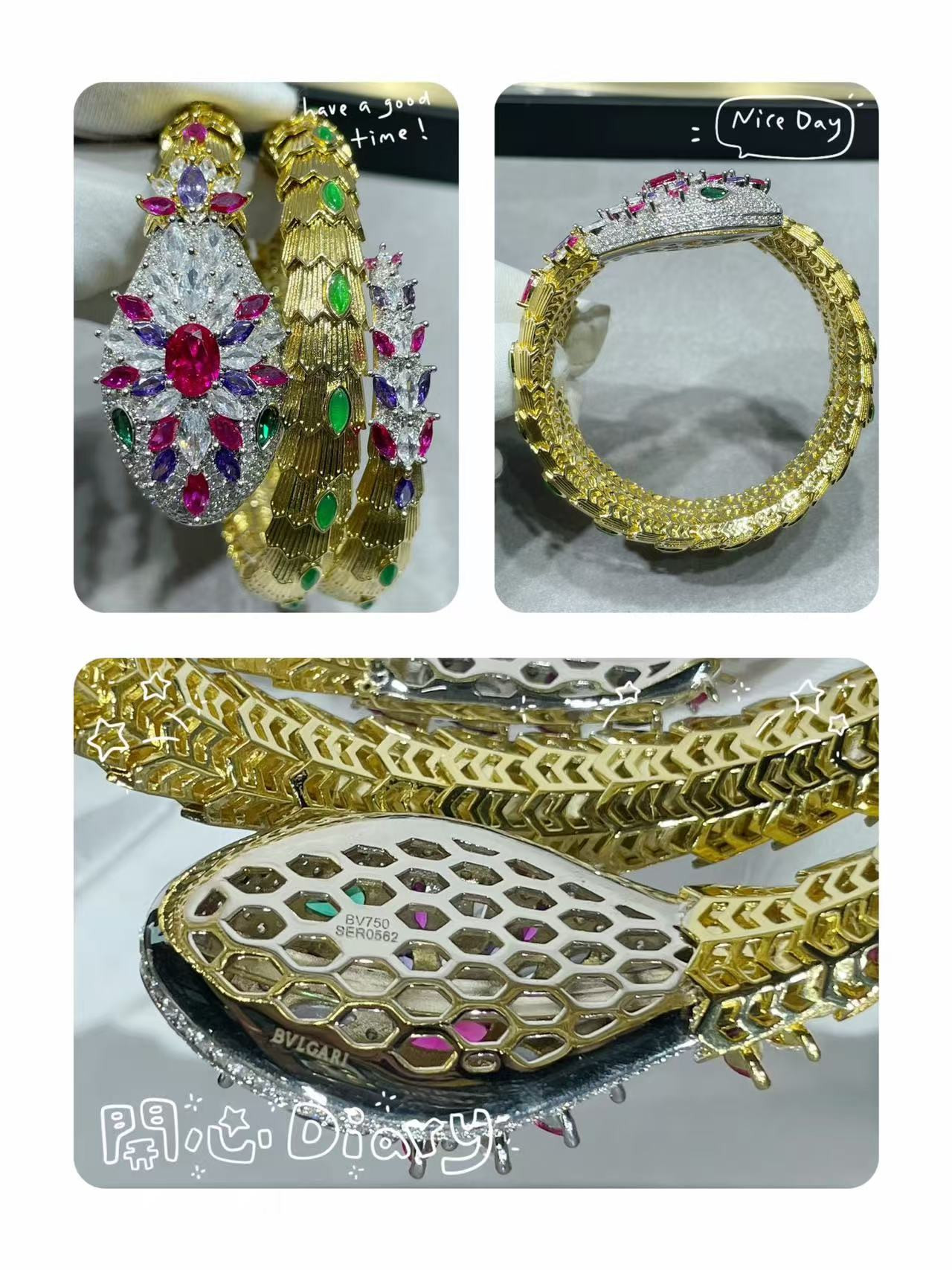 Bv1g*ai snake Bracelet