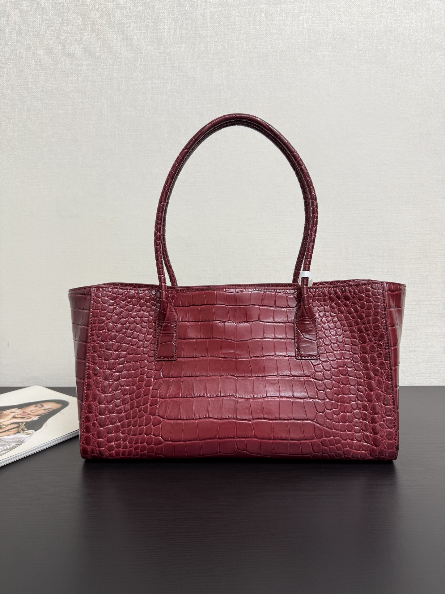 Ch**el Tote Crocodile-embossed Bag 35x20x13cm