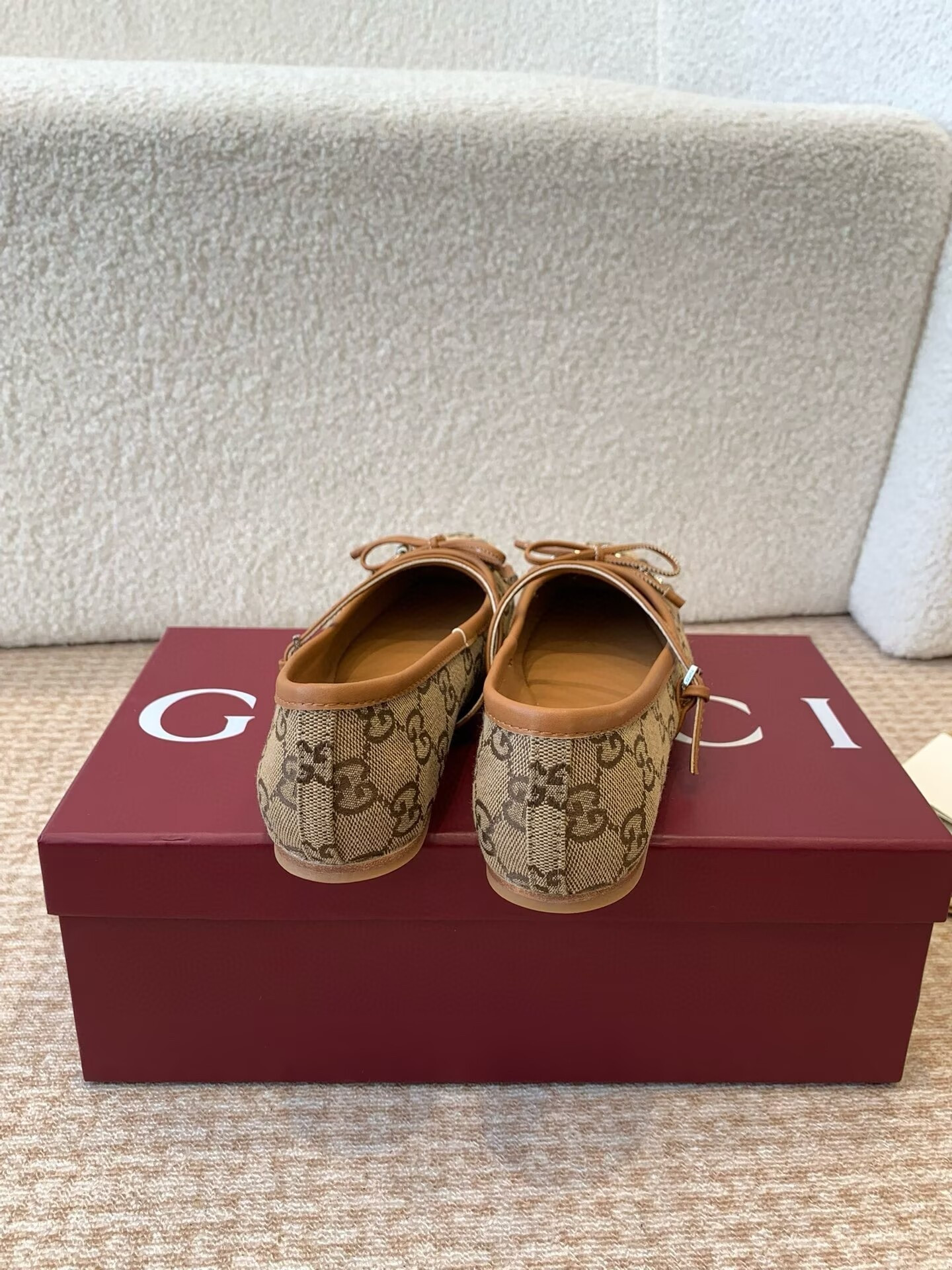 UA Gvc*1 Horsebit GG canbas Ballet Flats