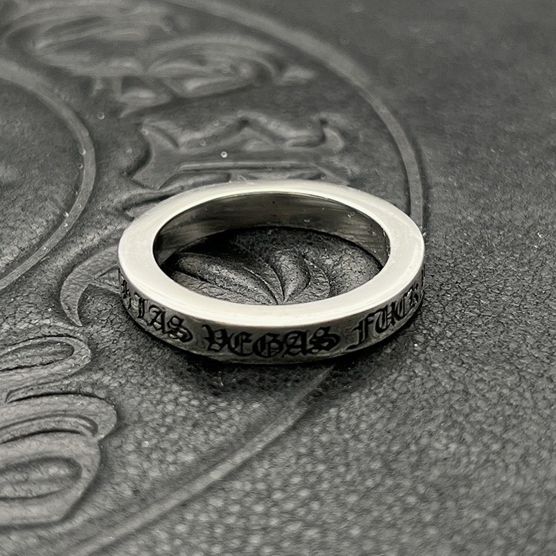 Ch*0me He**ts 3mm Cross and Sanskrit Ring