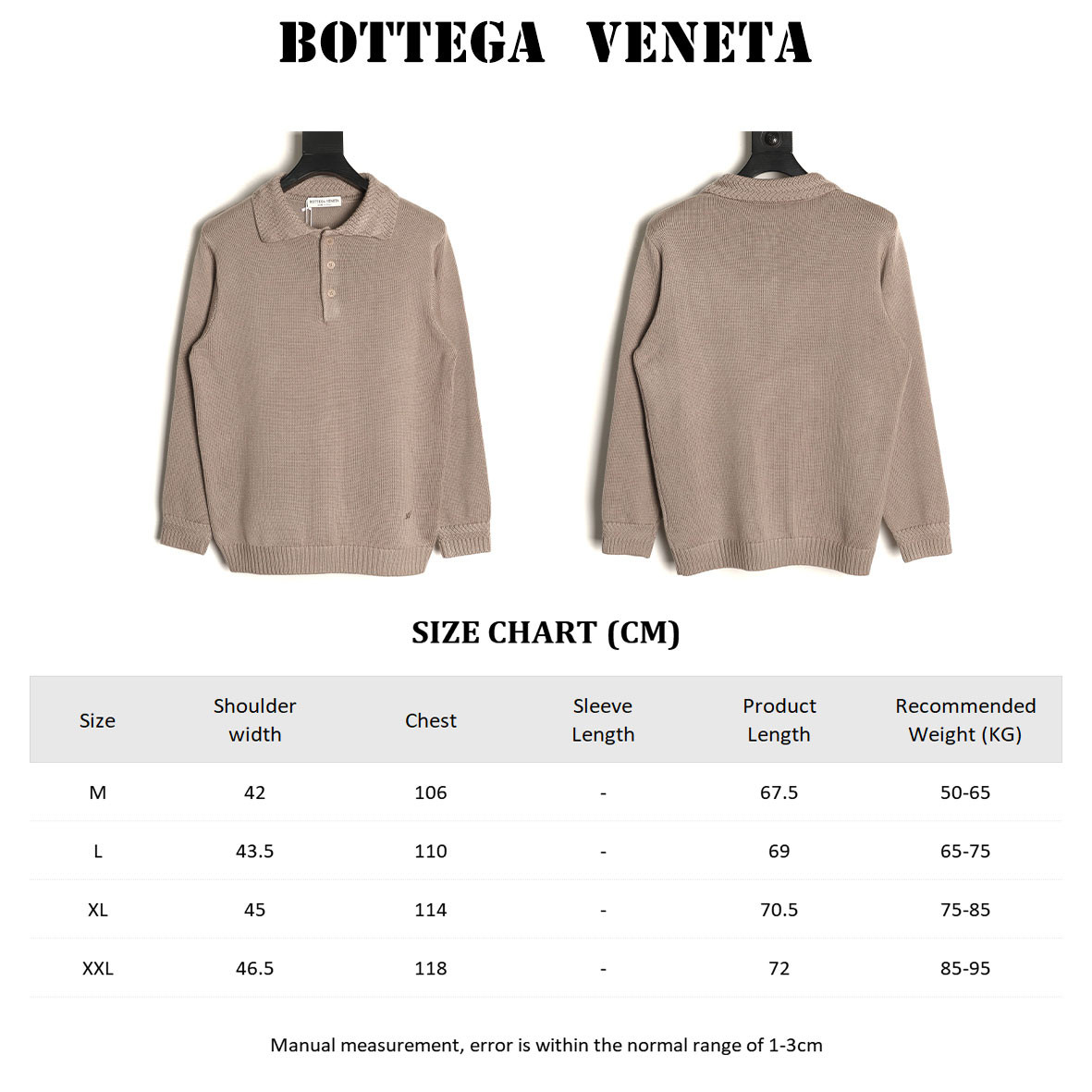 B0tt*ga Ven*ta Knitting Long-sleeved Polo Shirt