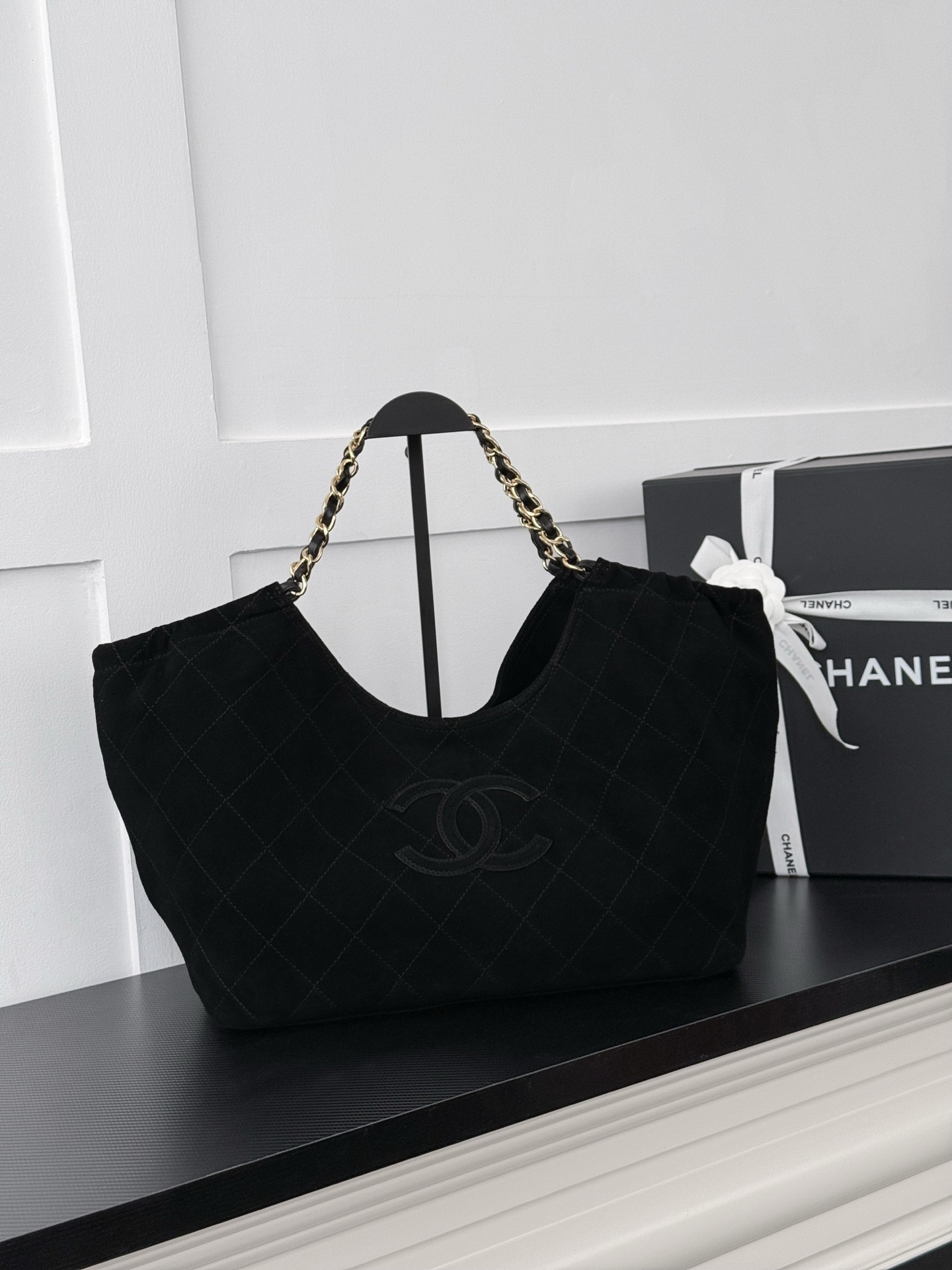 Ch**el Shopping Bag AS6474 BotT0m Length 32 cm, Center Height 22 cm, Side Height 28 cm, Opening Length 49 cm, BotT0m Width 14 cm