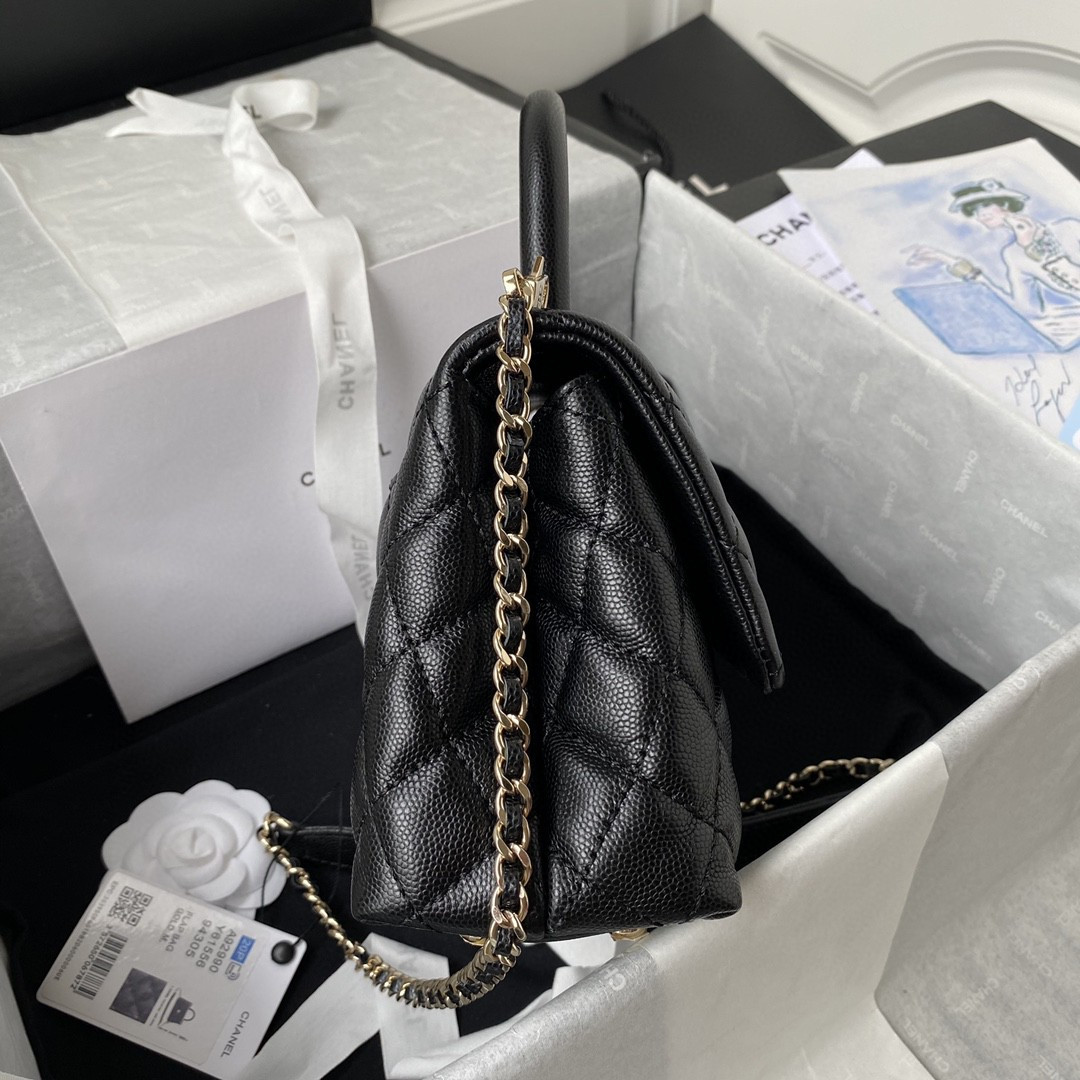 Ch**el Coco Handle Bag A92990 24x14x10cm