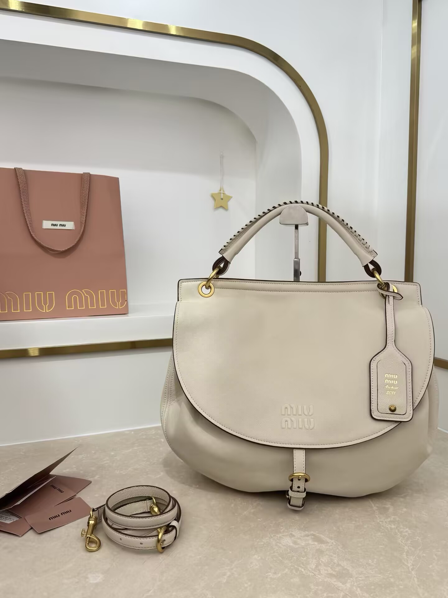 M1v M1v Rendez-vous Leather Bag 33x39.5x15cm