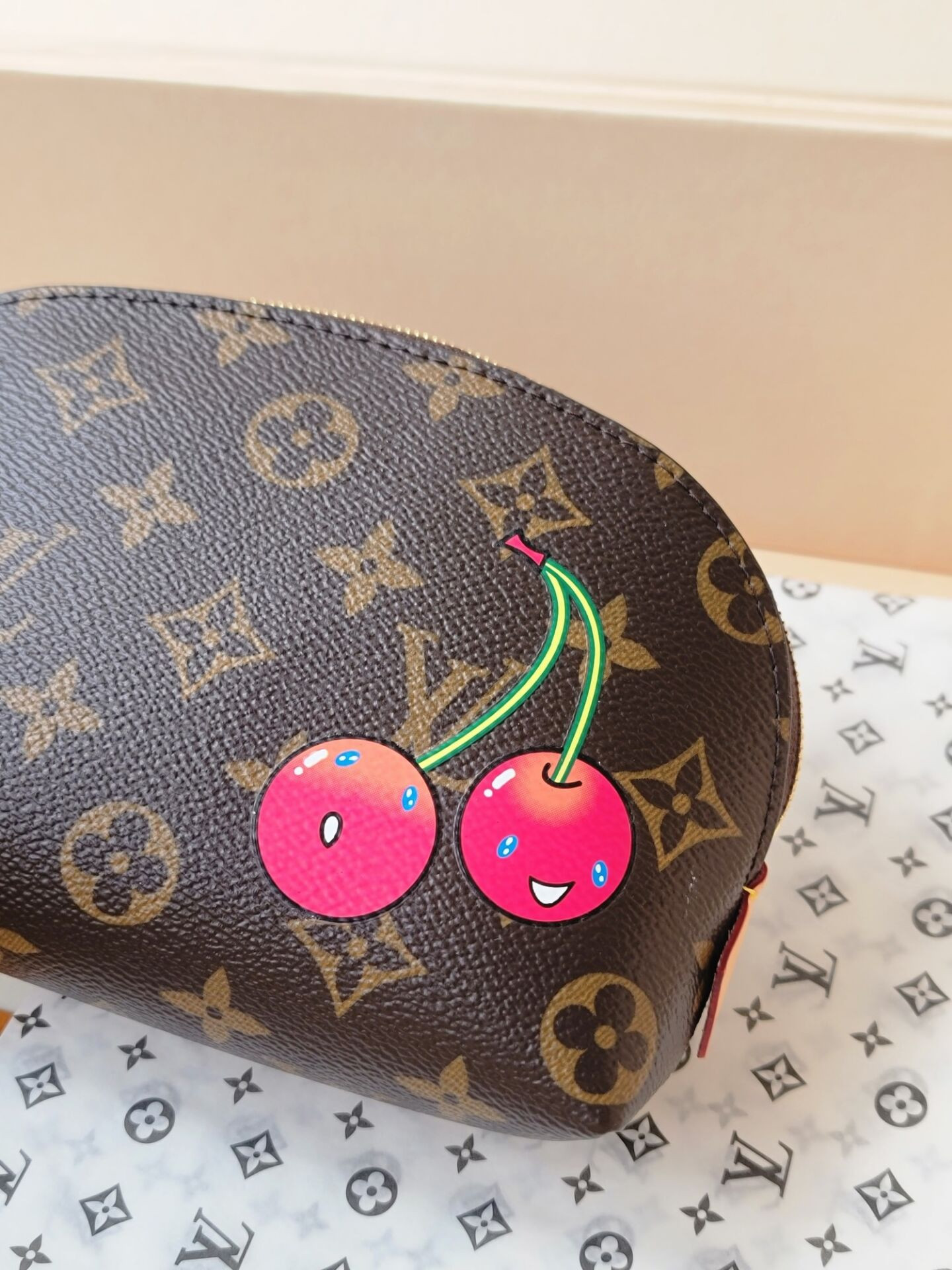 LV x TM Cosmetic Pouch PM M13766 17x12x6cm