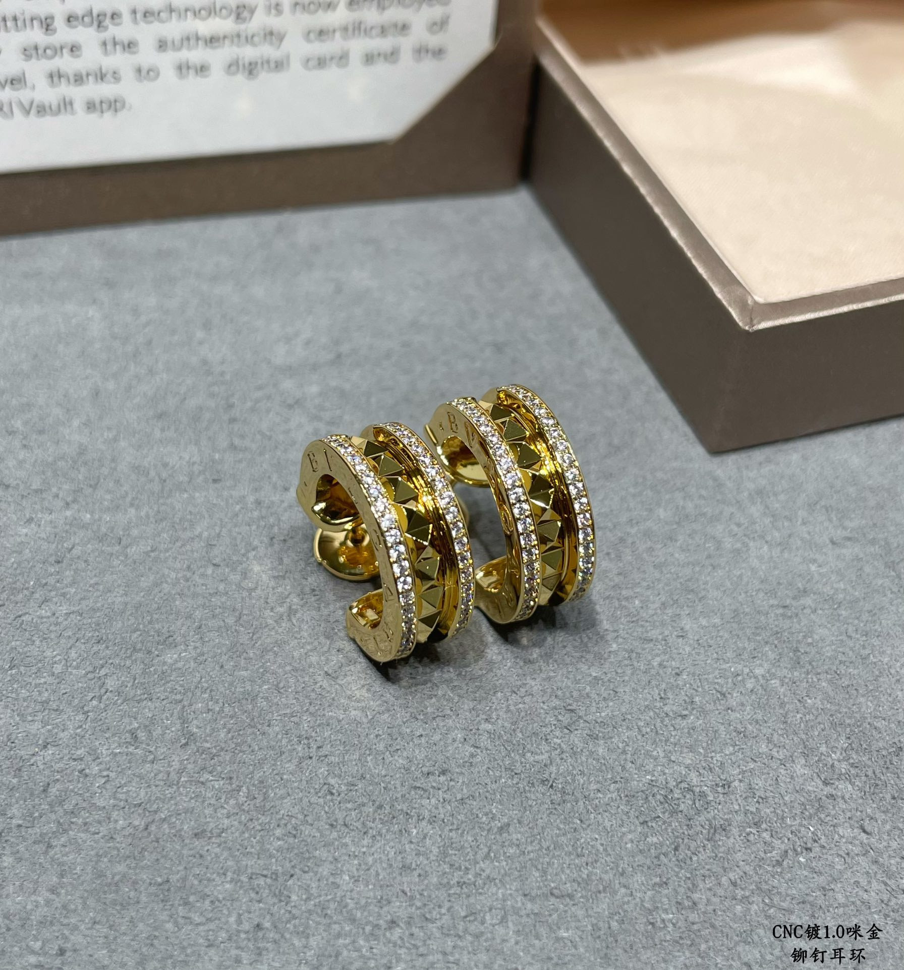 Bv1g*ai Drill rivets on both sides Earrings
