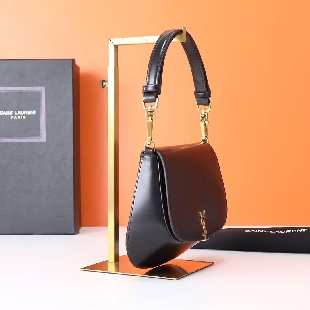 Y51 VOLTAIRE TOP HANDLE in BOX Sa1nt Lau*nt 17.5x21x8cm