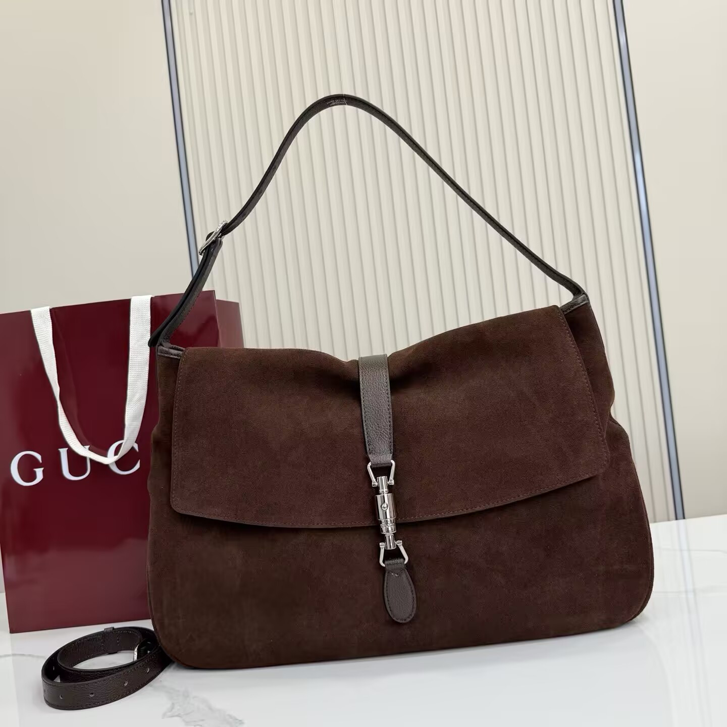 Gvc*1 Jackie Flap Large Crossbody Bag Without Box 43x29x5cm
