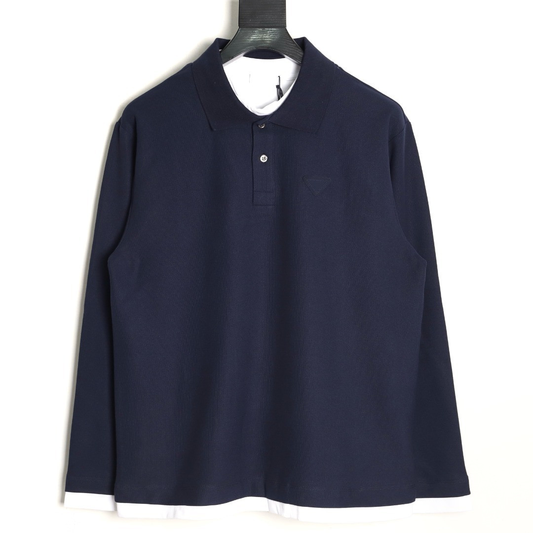 Pra*a Long-sleeved Polo Shirt