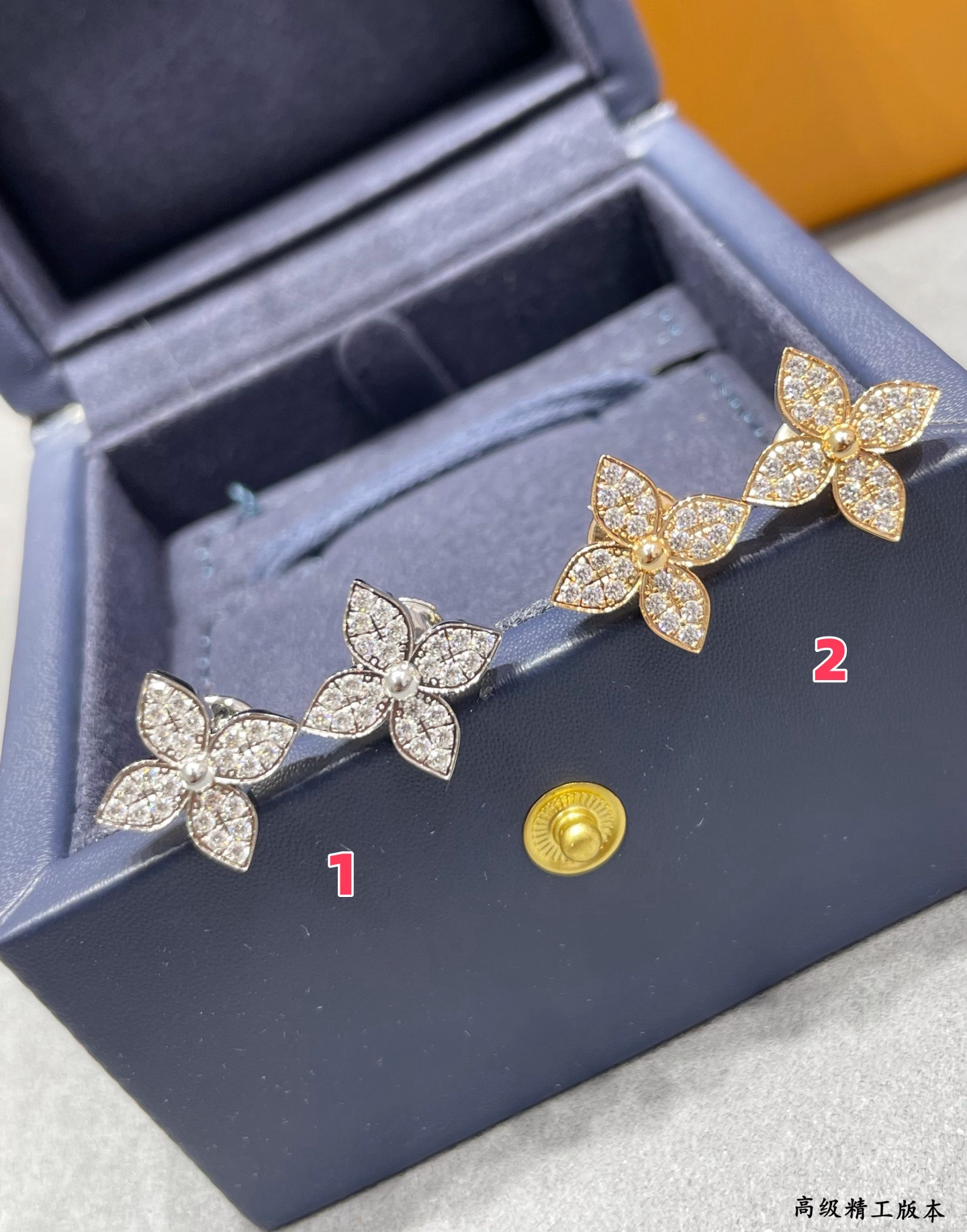 L0vis Vvtt0n Single flower full D1am0nd Earrings