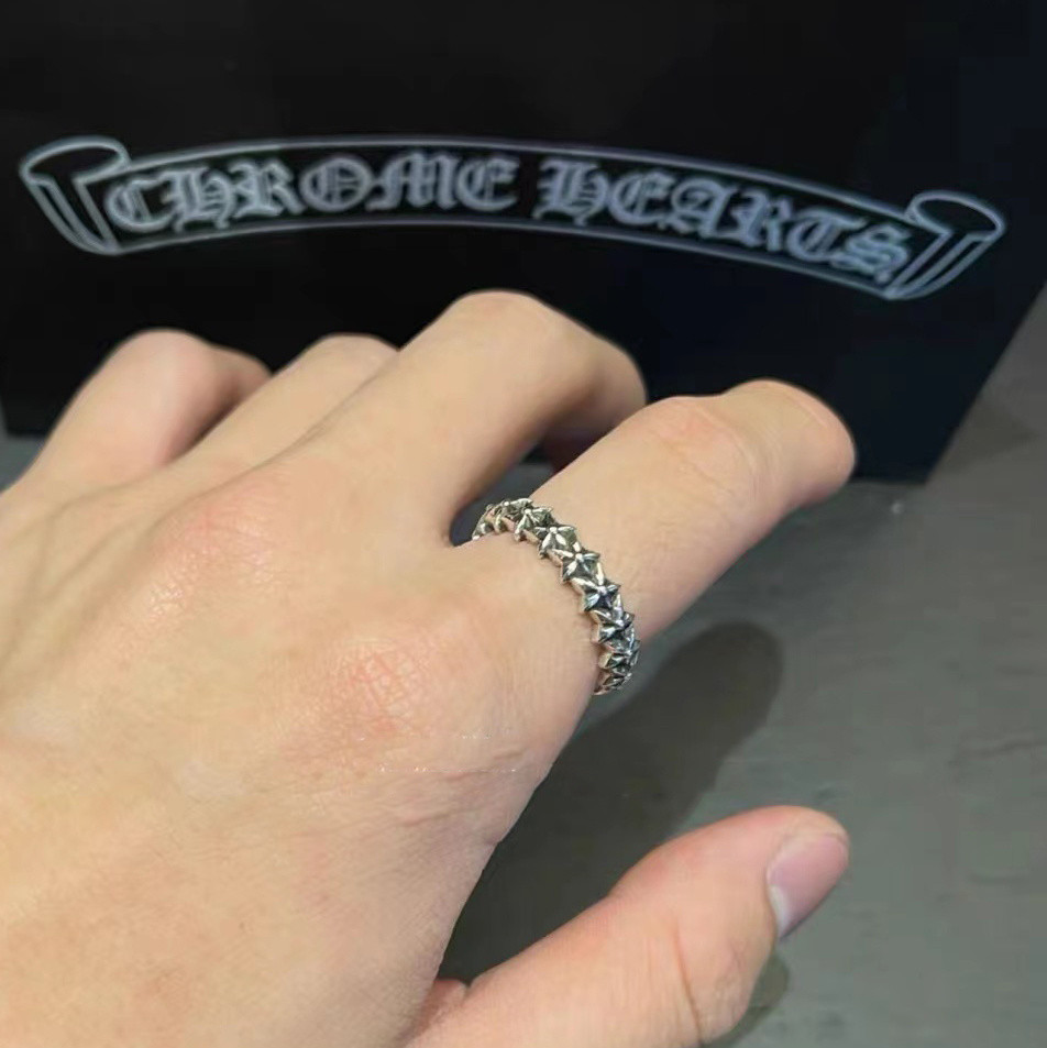 Ch*0me He**ts Pentagram Ring