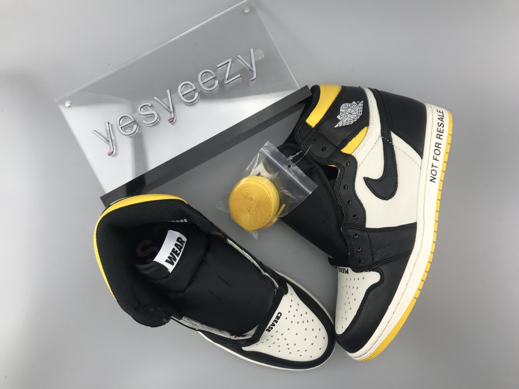 UA AIR JORDAN 1 RETRO HIGH OG NRG NOT FOR RESALE BLACK YELLOW