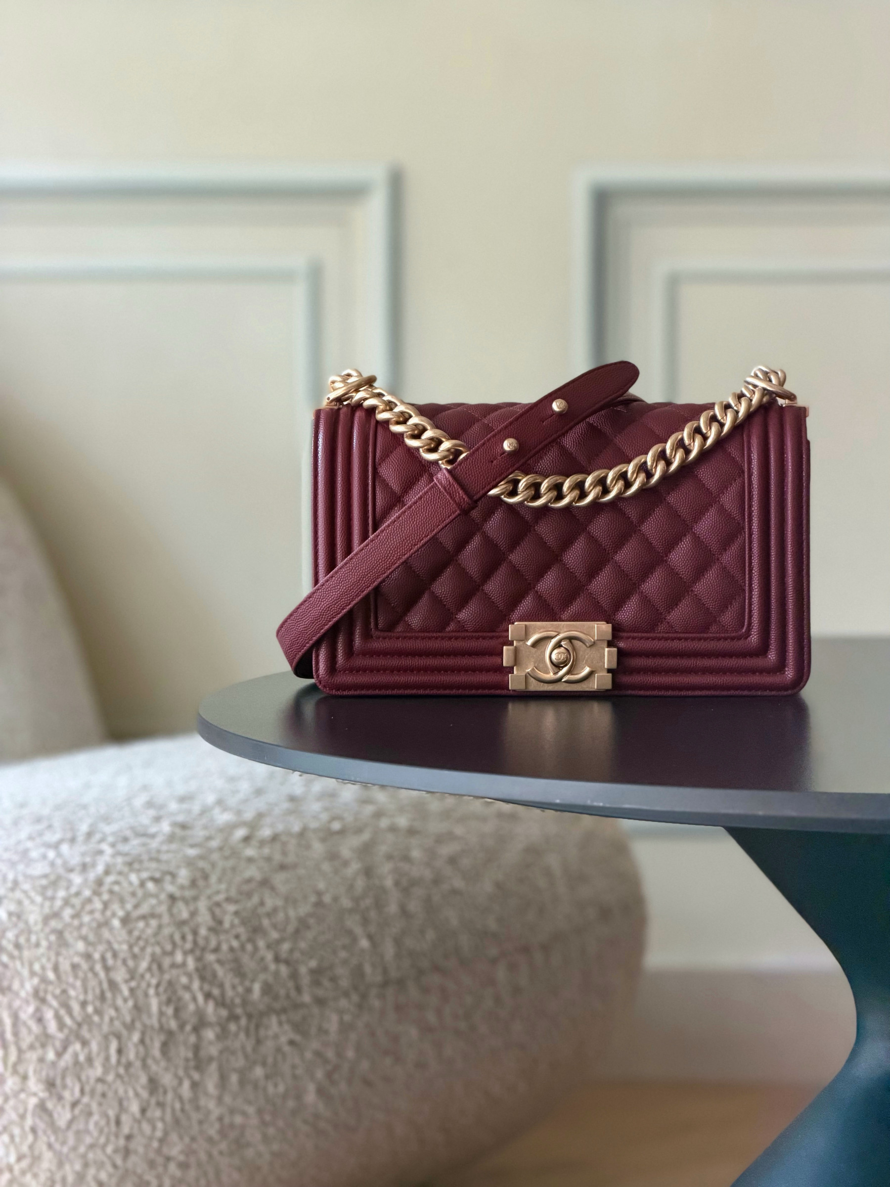 Ch**el Boy Handbag 15x25x9cm
