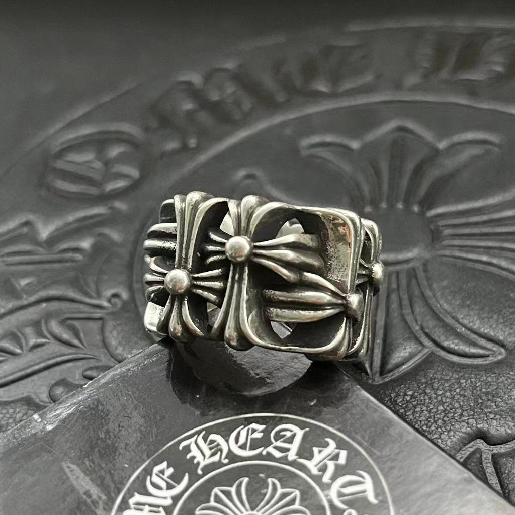 Ch*0me He**ts Cross Ring