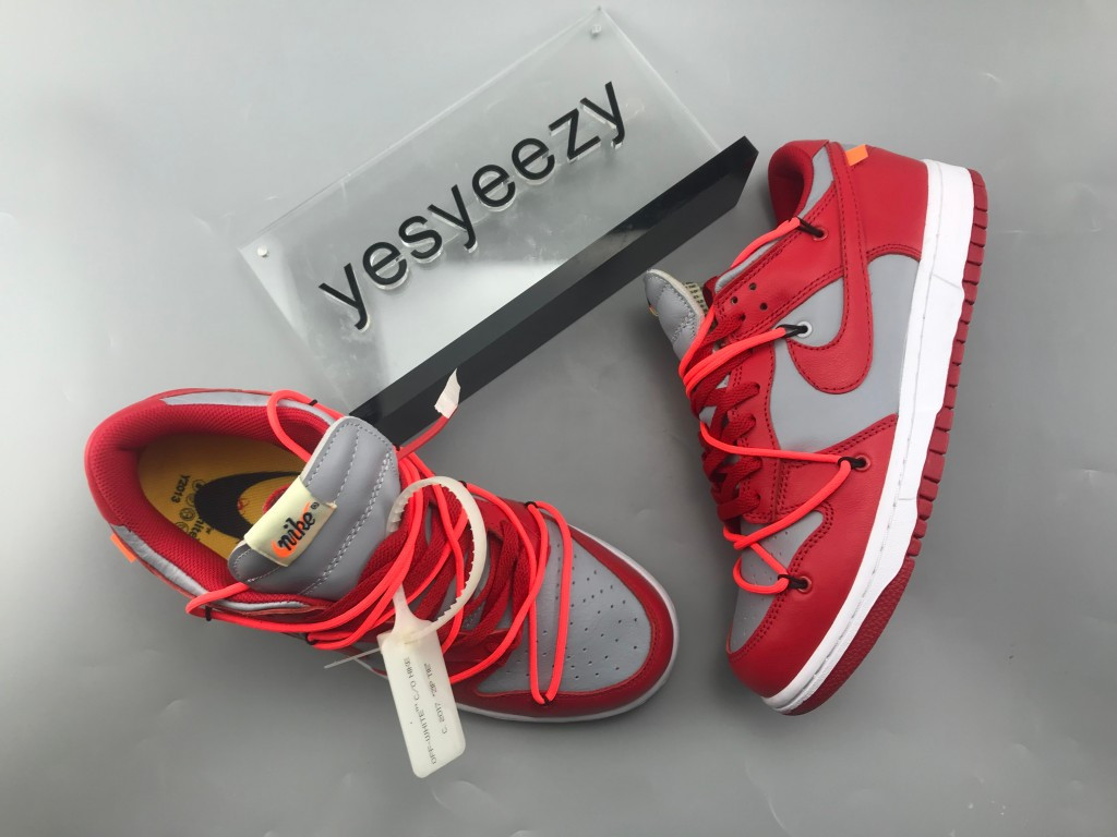 UA NIKE OFF-WHITE X DUNK LOW "UNIVERSITY RED"