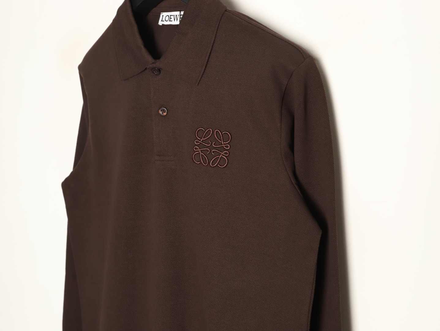 L0ew* 26SS Long-sleeved Polo Shirt