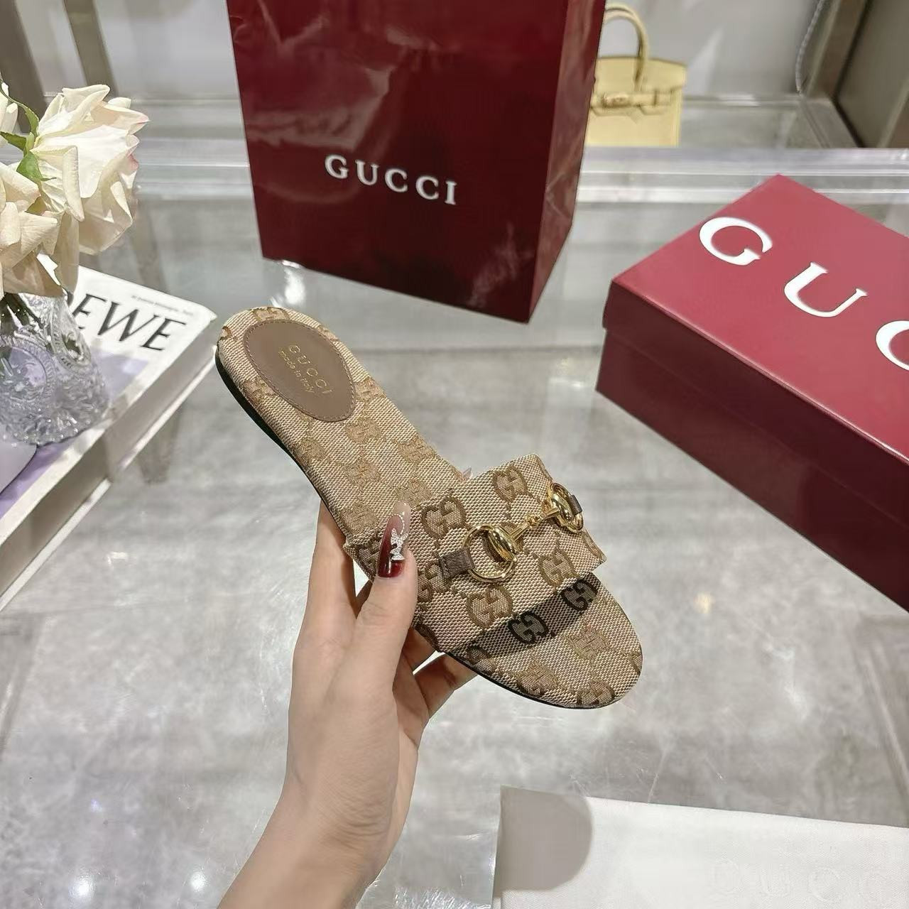 UA Gvc*1 GG Canvas Siaga Slide Sandals