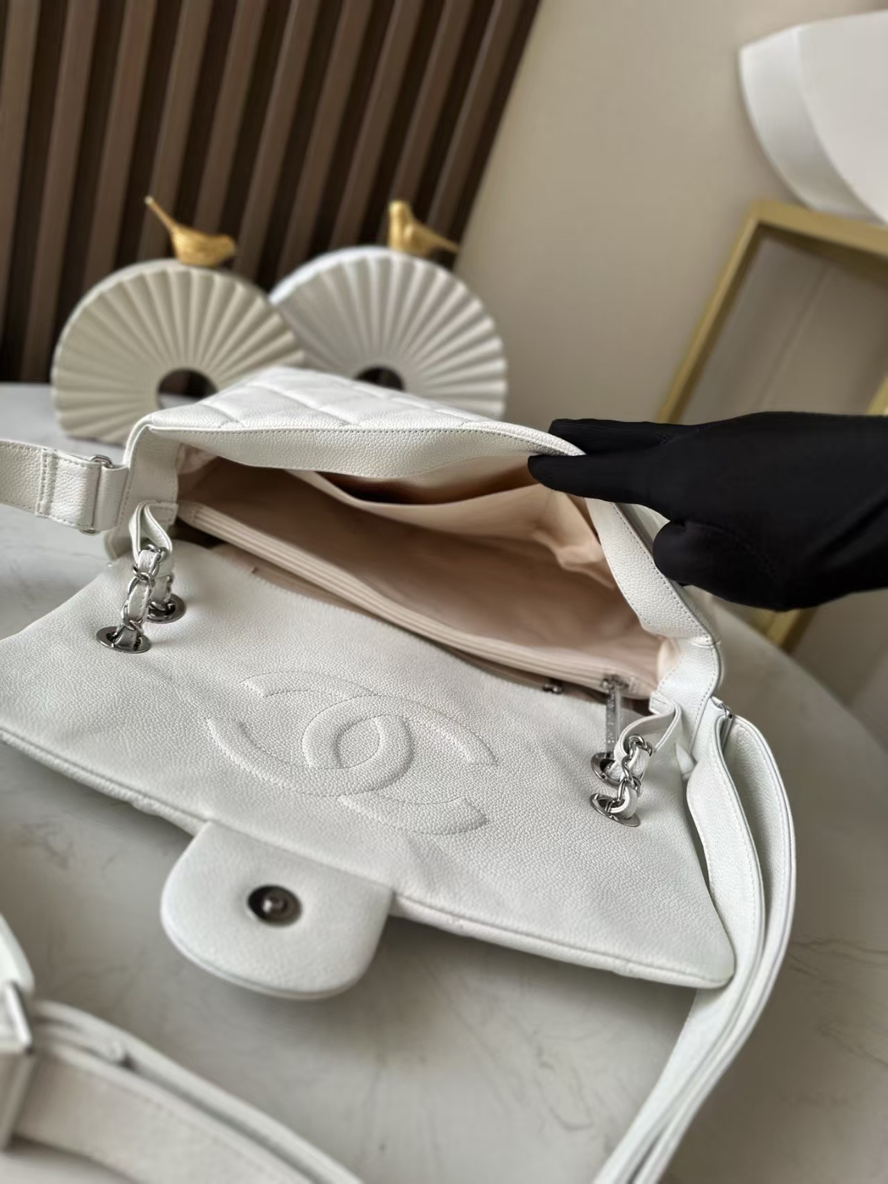 Ch**el Flap Bag AS3372 34x22x10cm