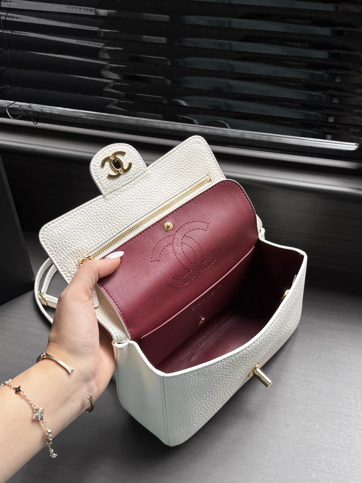 Ch**el Mini Flap Bag Gold Hardware AS6573 13x20x6cm