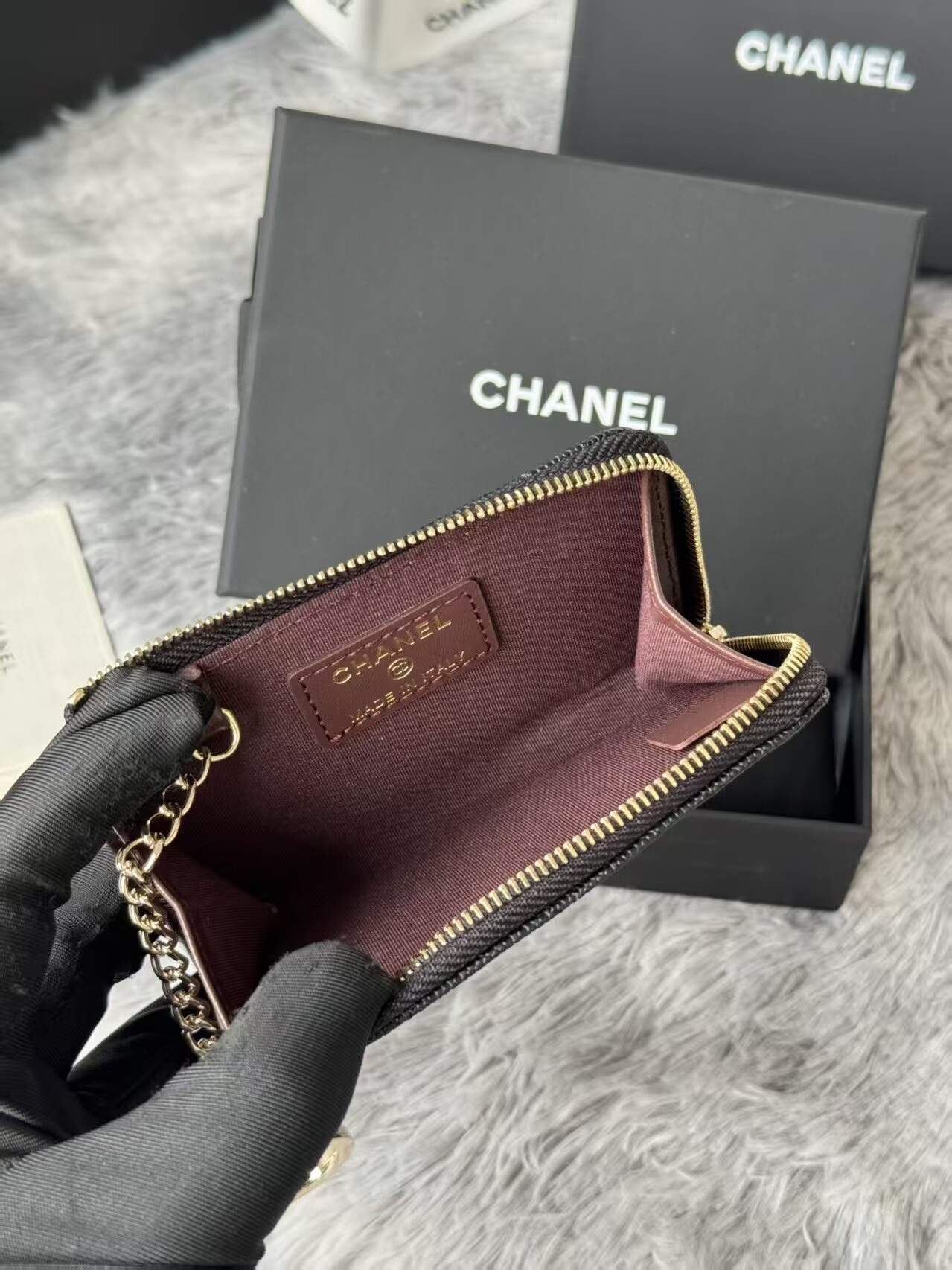 Ch**el Card holder 11.5×7.5×1.5cm