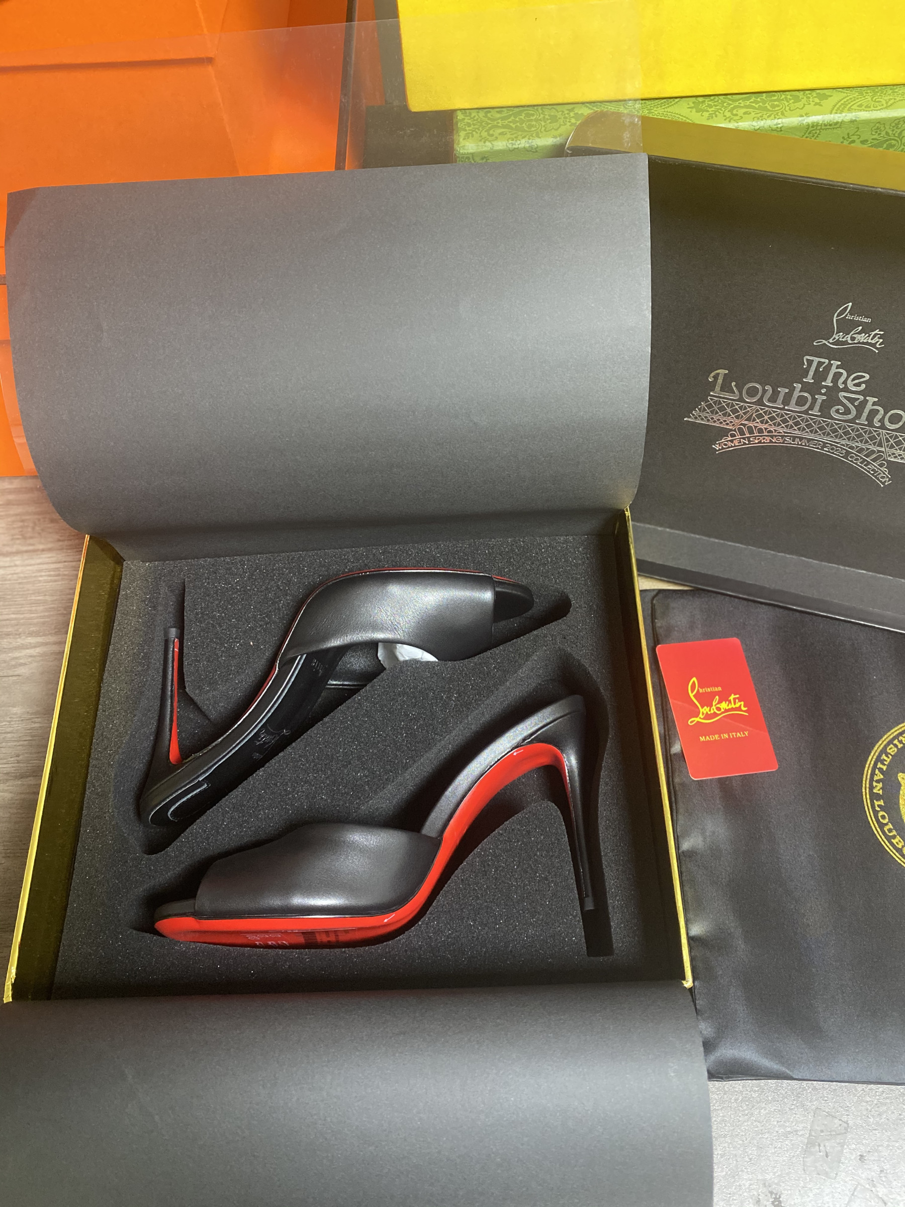 UA Chr1st1an Louboutin Me Dolly Calfskin Leather Mules