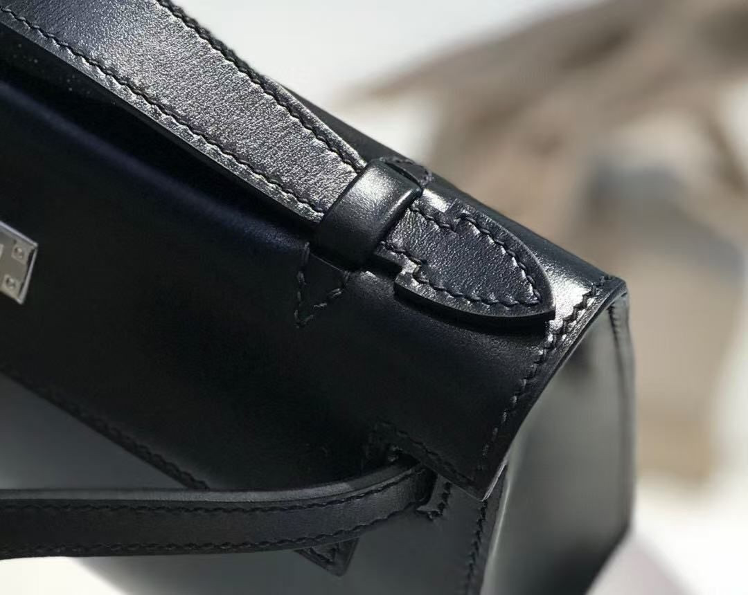 H**me5 Kelly 22 Mini Box Leather 22x7x13cm