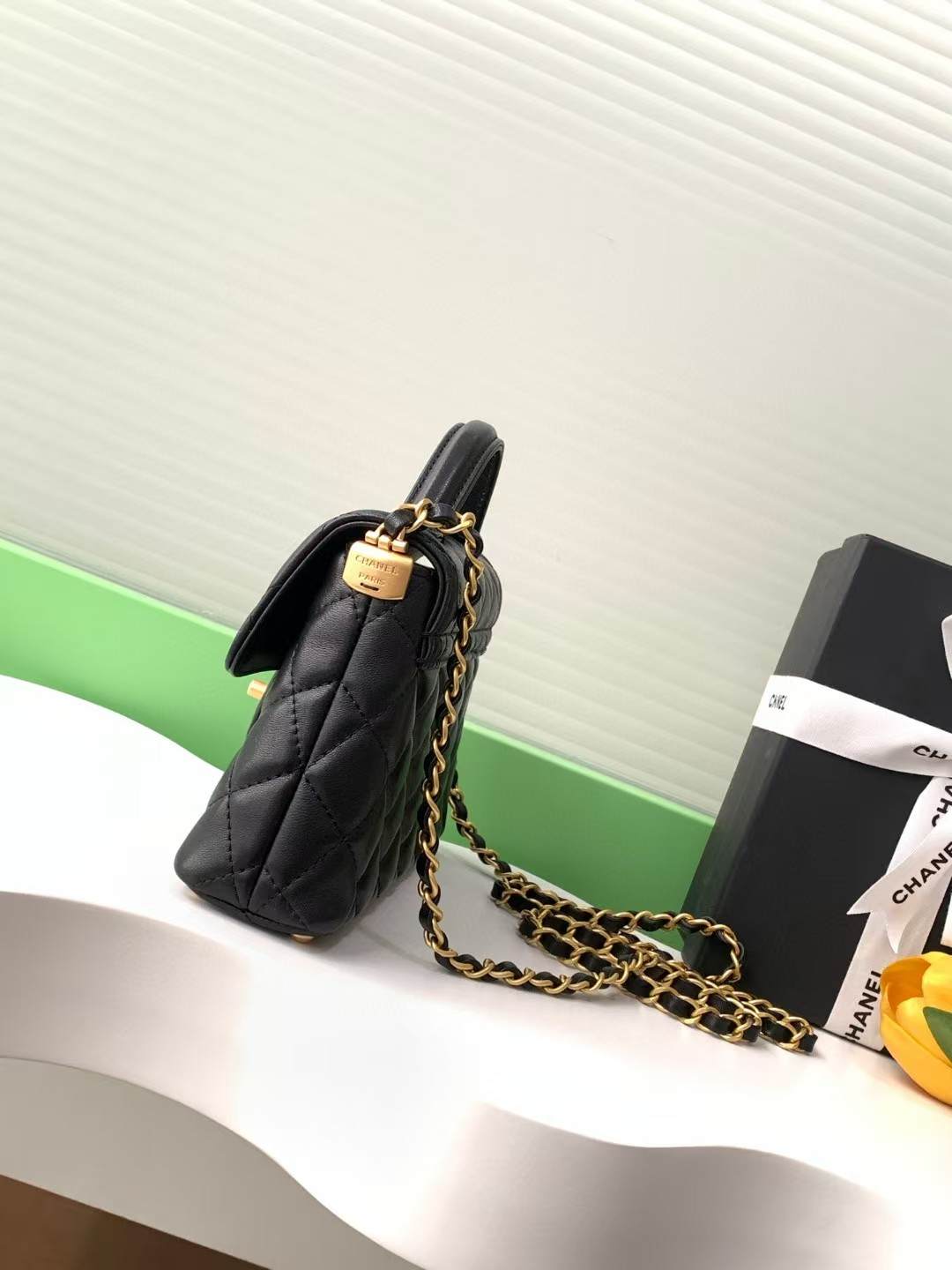 Ch**el Flap Handle Bag 14x20x6cm
