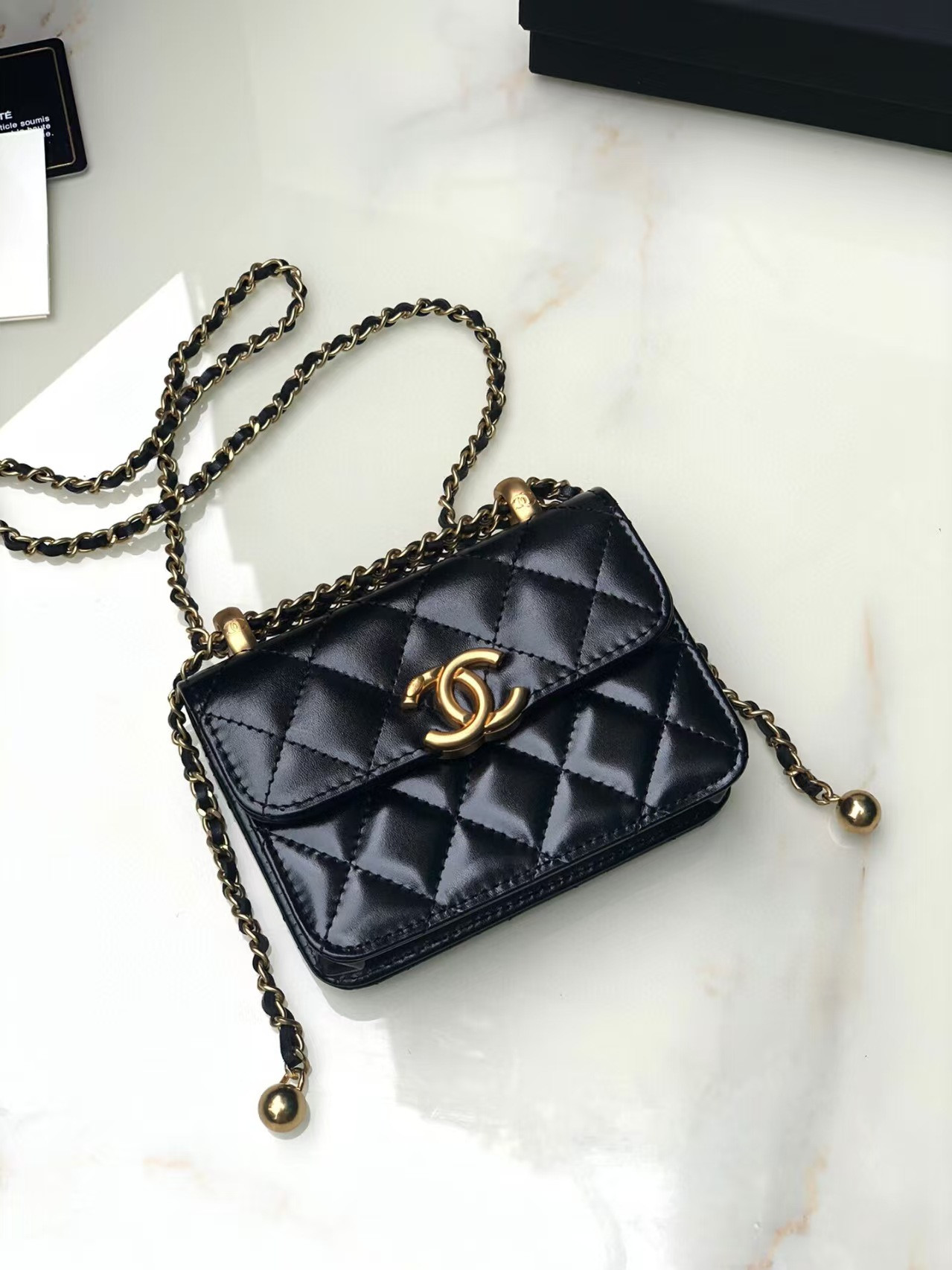 Ch**el Mini Flap Bag 12x9x2cm