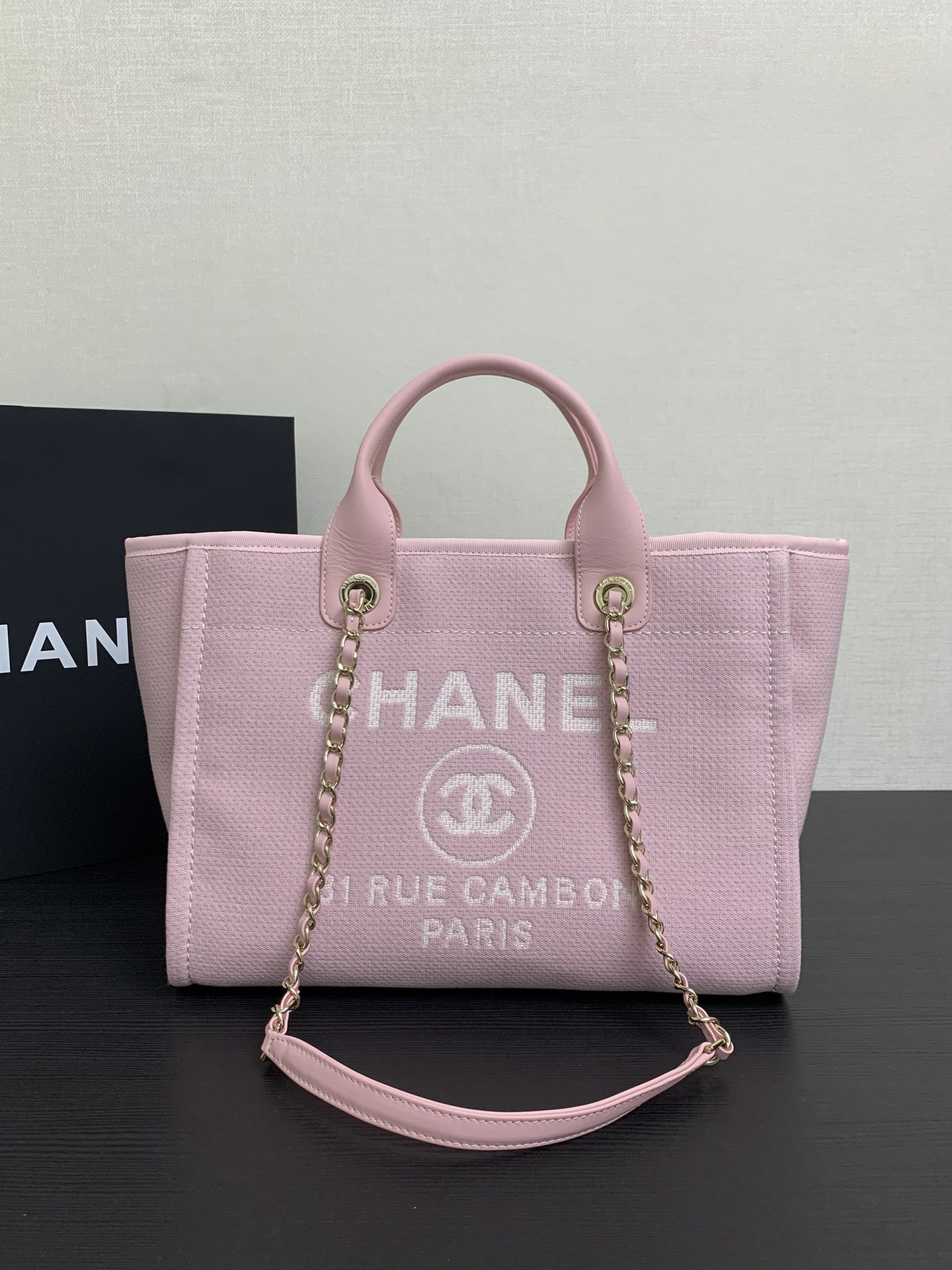 Ch**el Deauville Tote Shopping Bag 39x13x22cm