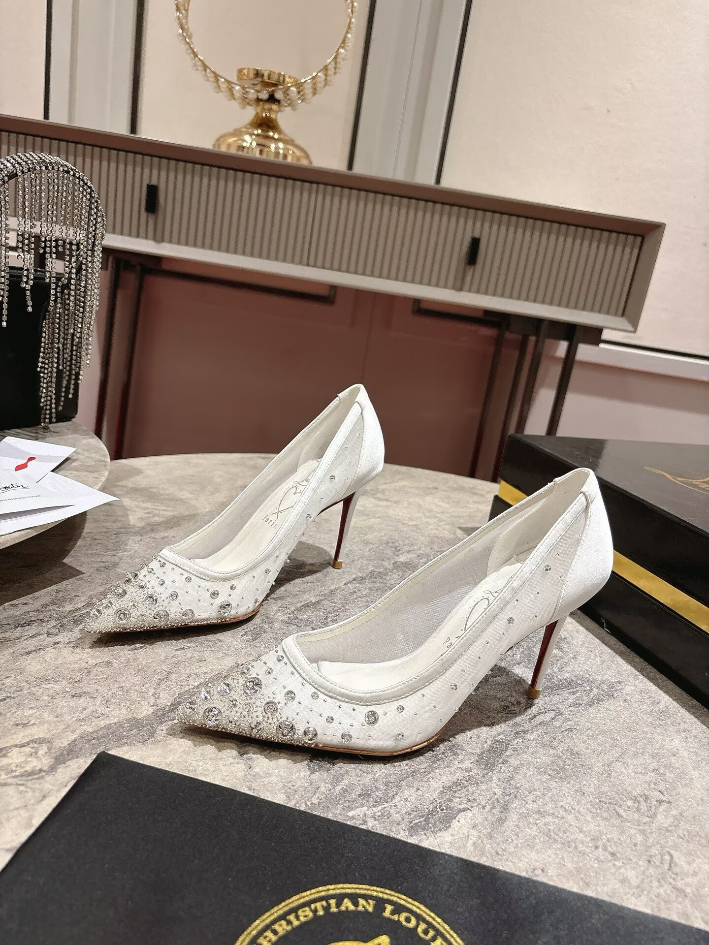 UA Chr1st1an Louboutin Miss Z Sparkling Pumps