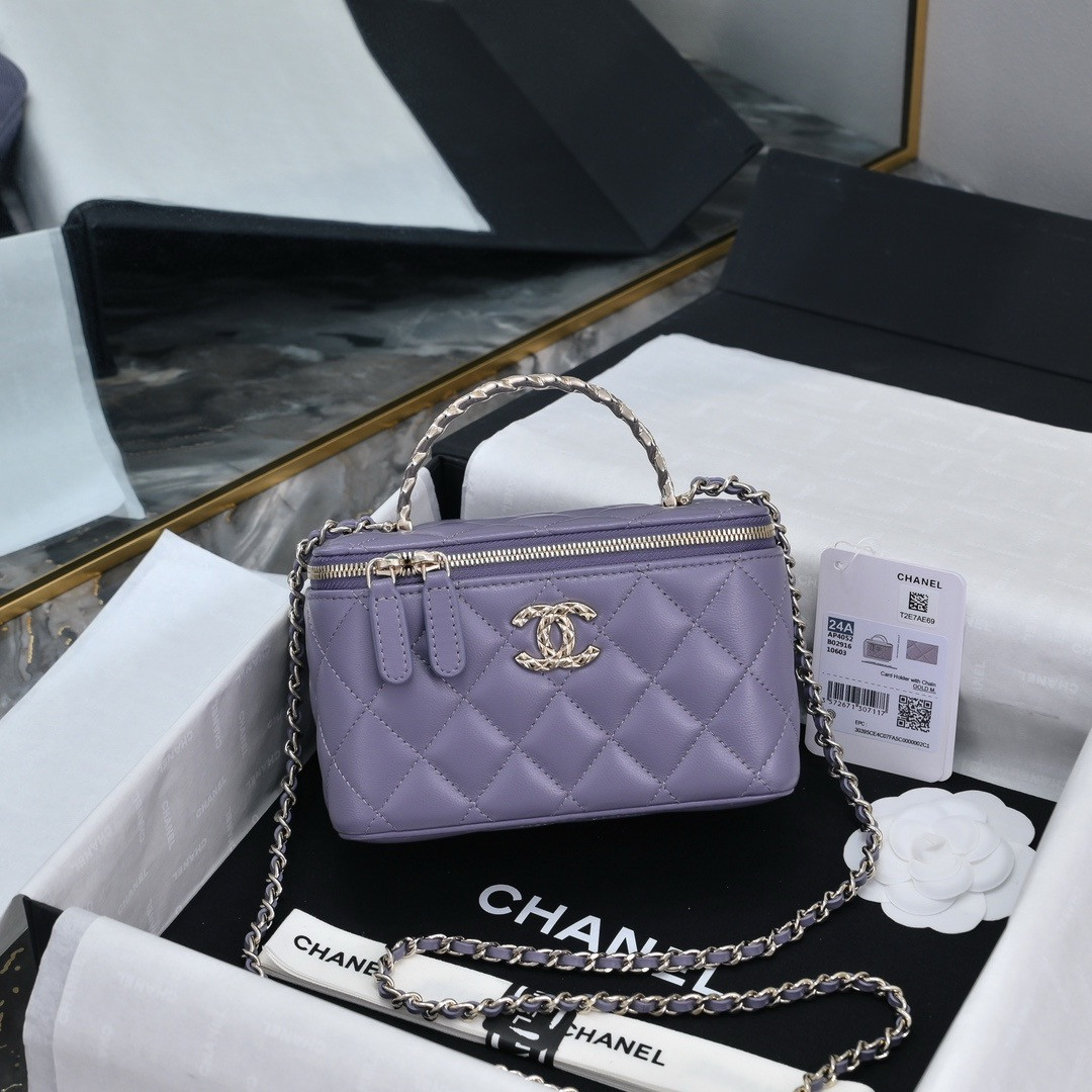 Ch**el Clutch With Chain 9.5x17x 8cm