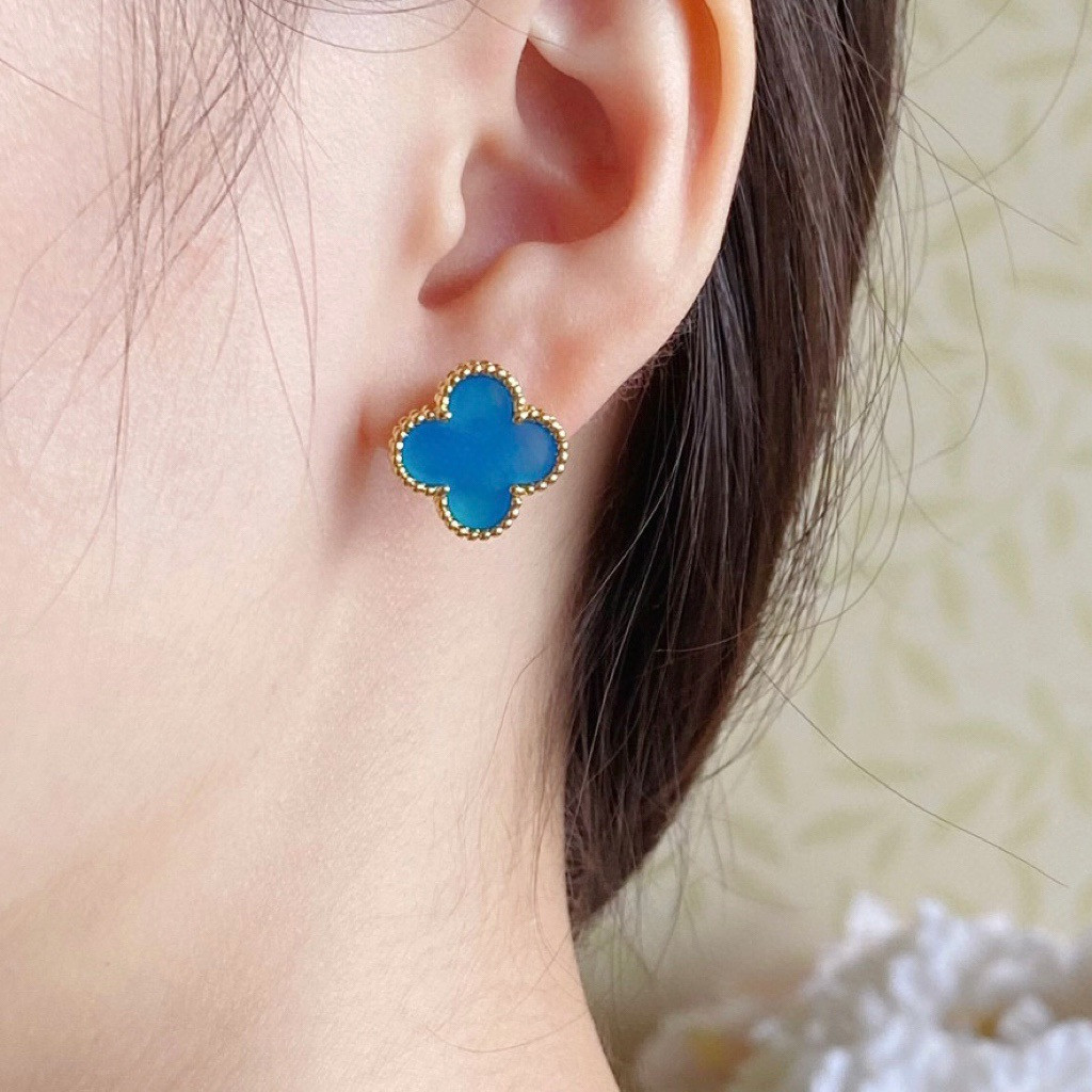 V*n Cl**f & Arpels Four-leaf Clover Earrings