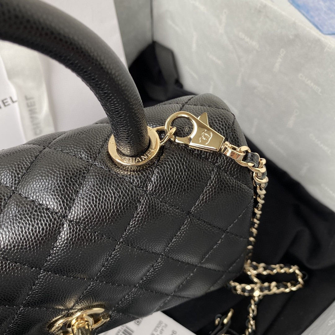 Ch**el Coco Handle Bag A92990 24x14x10cm