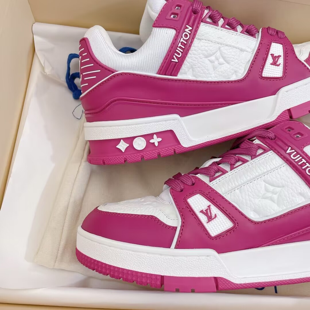 UA L0vis Vvtt0n LV Trainer Low White Fuchsia