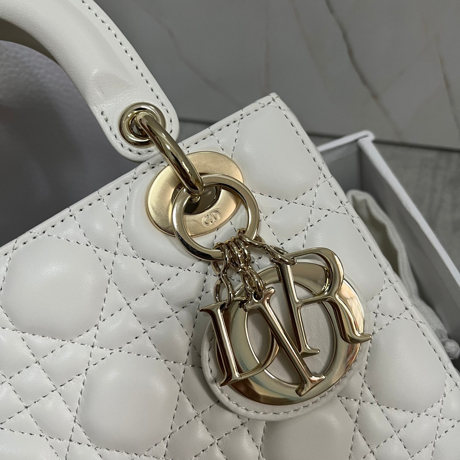 Small Lady D10r My ABCD10r Bag White 8 x 6.5 x 3 inches