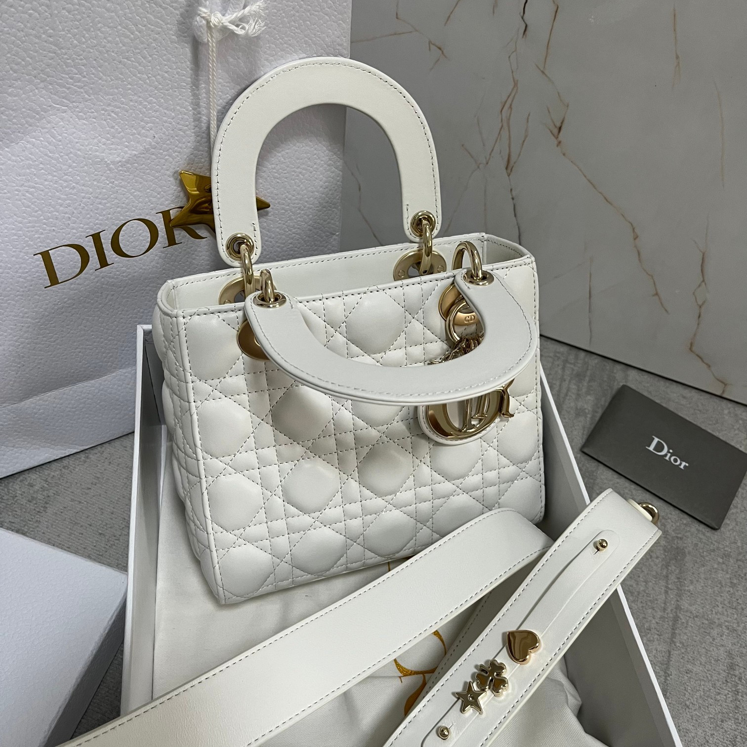 Small Lady D10r My ABCD10r Bag White 8 x 6.5 x 3 inches