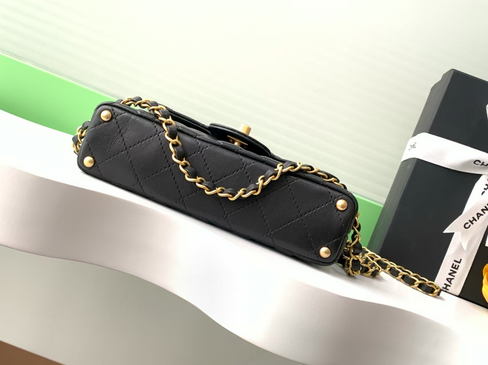 Ch**el Small Top Handle Flap Bag AS5355 14x20x6cm