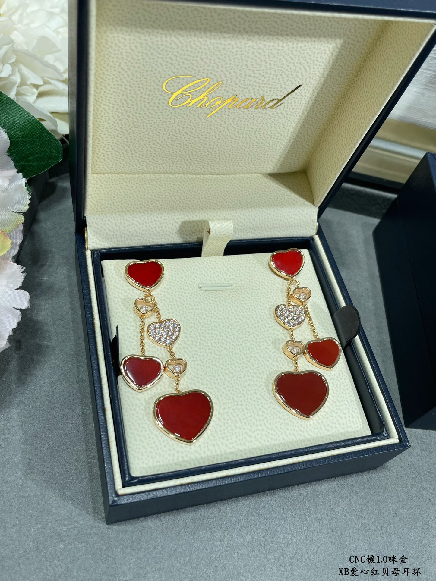Chopard Mother-of-Pearl Heart Earrings