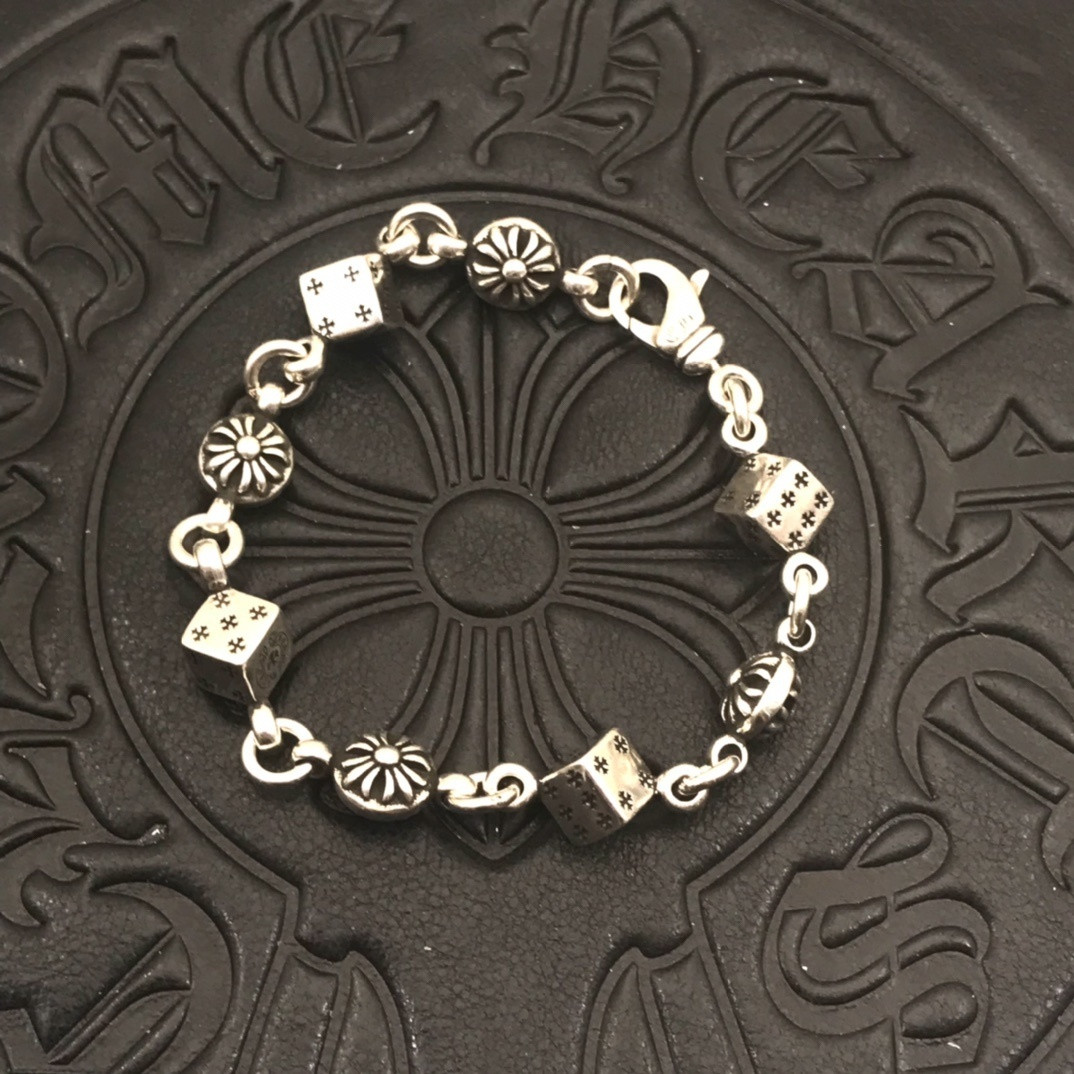 Ch*0me He**ts Dice Bracelet (Chain length 18cm)
