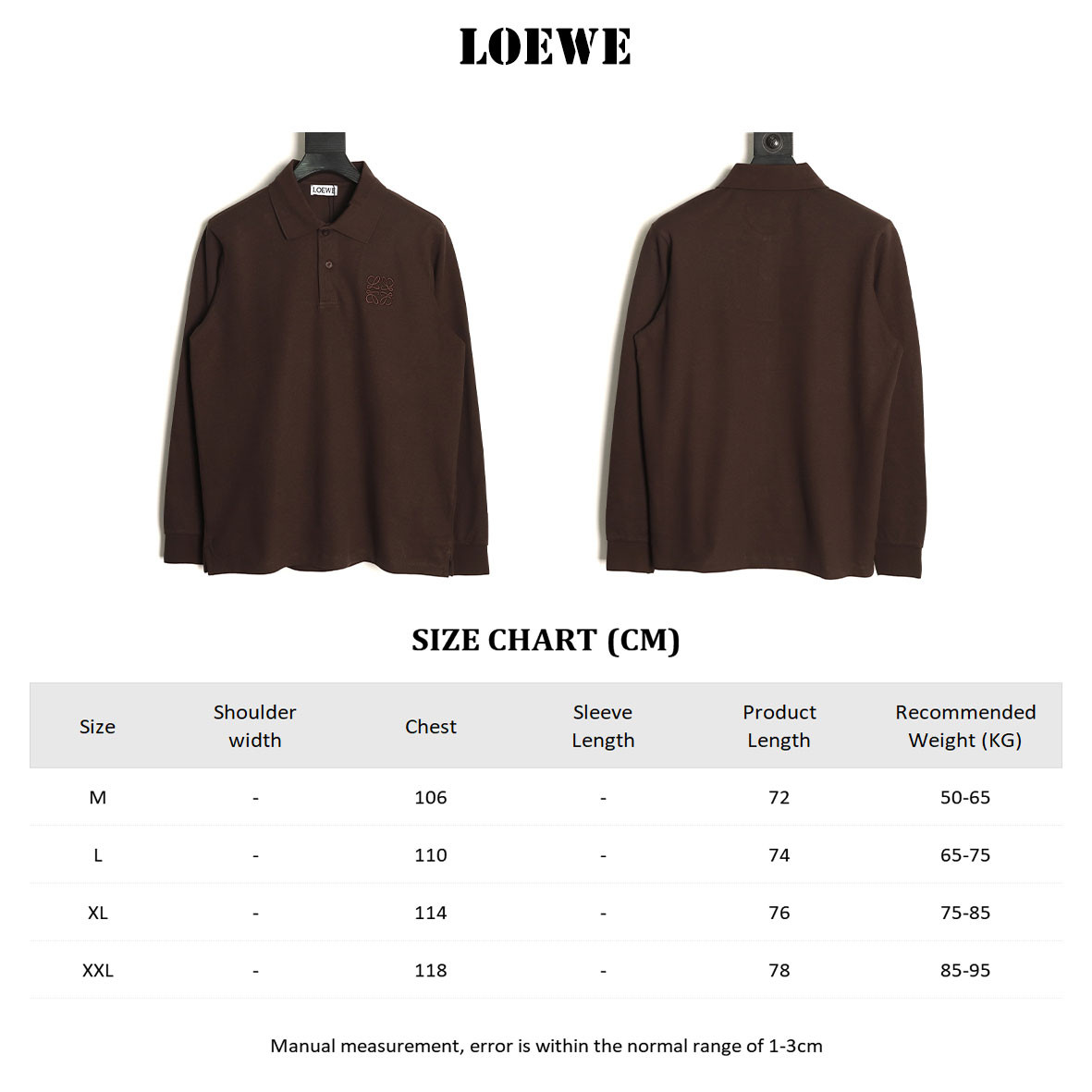 L0ew* 26SS Long-sleeved Polo Shirt