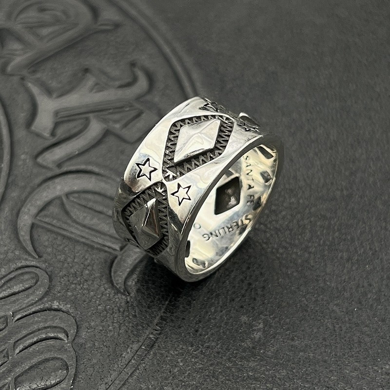 Ch*0me He**ts D1am0nd-shaped Star Ring