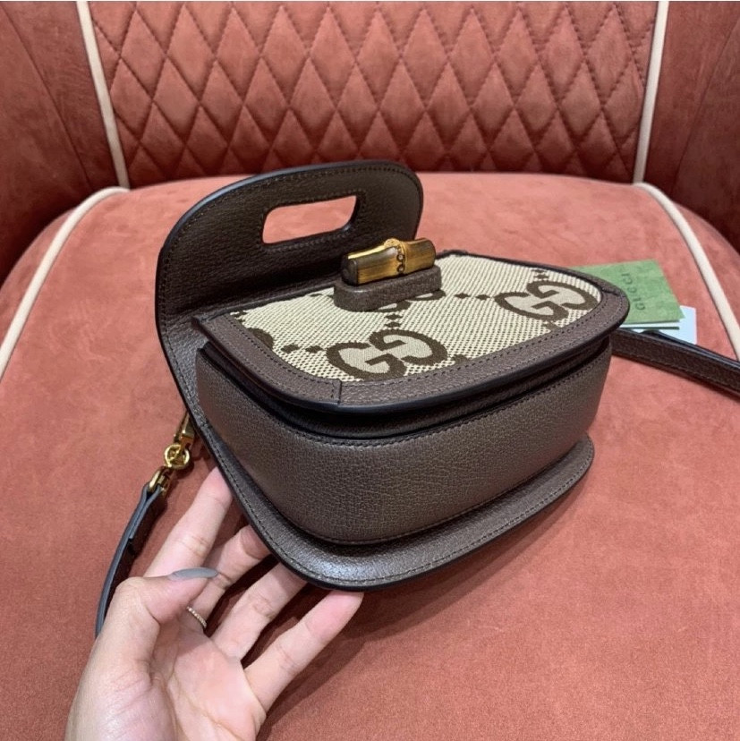 Gvc*1 Mini Bamboo Handbag with S*per Double G