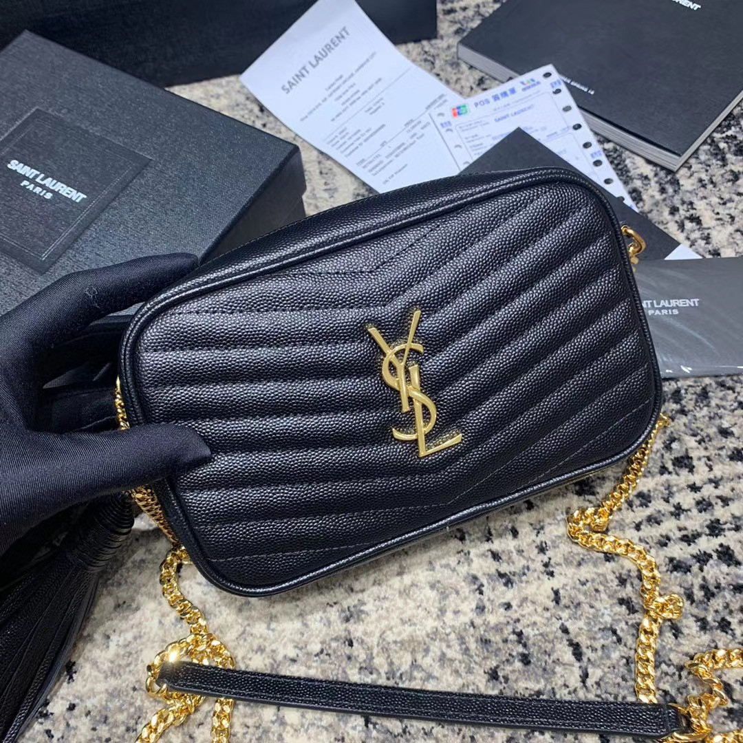 Y51 LOU MINI BAG IN QUILTED MATTE CRINKLED LEATHER